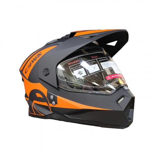 Шлем dual sport SPARX Matador (JK802) (оранжевый матовый, XL) Шлем dual sport SPARX Matador (JK802) (оранжевый матовый, XL)