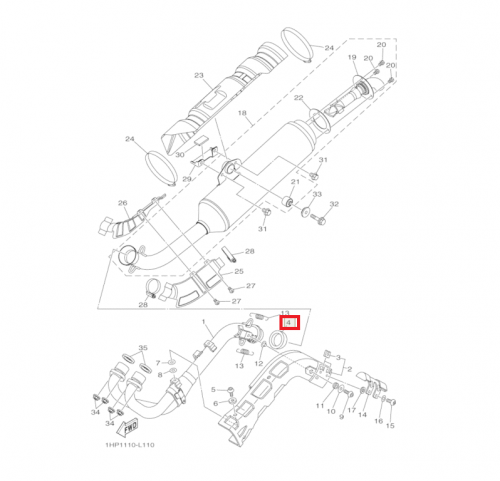 Кольцо глушителя Yamaha AT-02223 фото 2 Кольцо глушителя Yamaha AT-02223 фото 2