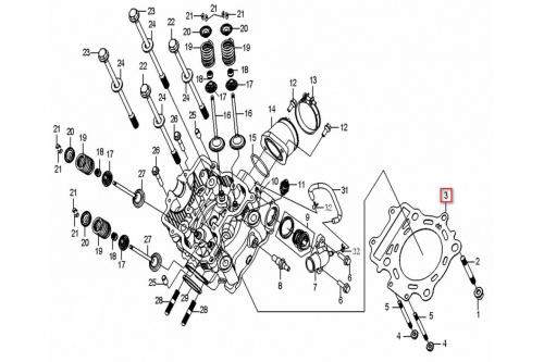 Прокладка головки блока цилиндра Х6 0600-022200 фото 2 Прокладка головки блока цилиндра Х6 0600-022200 фото 2