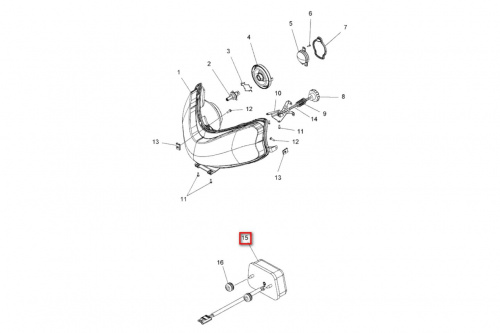 Плафон заднего фонаря Polaris фото 2 Плафон заднего фонаря Polaris фото 2