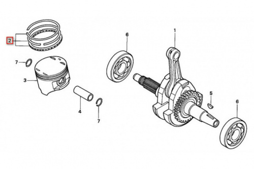 Кольца поршневые комплект Cfmoto 0600-0400A0 фото 2 Кольца поршневые комплект Cfmoto 0600-0400A0 фото 2