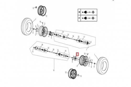 Ступица колесная, задняя ТБ-9010-110001-1000 фото 2 Ступица колесная, задняя ТБ-9010-110001-1000 фото 2