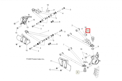 Опора шаровая для квадроциклов Polaris AT-08807 фото 2 Опора шаровая для квадроциклов Polaris AT-08807 фото 2