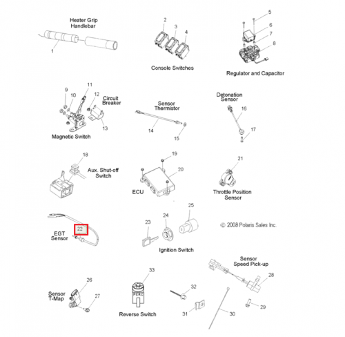 Датчик температуры выхлопных газов Polaris SM-01089 фото 3 Датчик температуры выхлопных газов Polaris SM-01089 фото 3