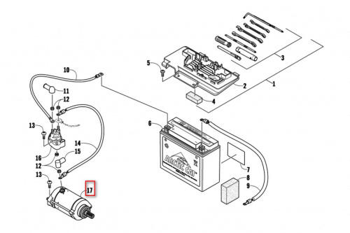 Стартёр Arctic Cat 500, 550, 650, 700 2008-2017 18882N фото 2 Стартёр Arctic Cat 500, 550, 650, 700 2008-2017 18882N фото 2