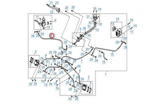 Шланг тормозной к тройнику Х8 ТБ-7020-080140 фото 2 Шланг тормозной к тройнику Х8 ТБ-7020-080140 фото 2