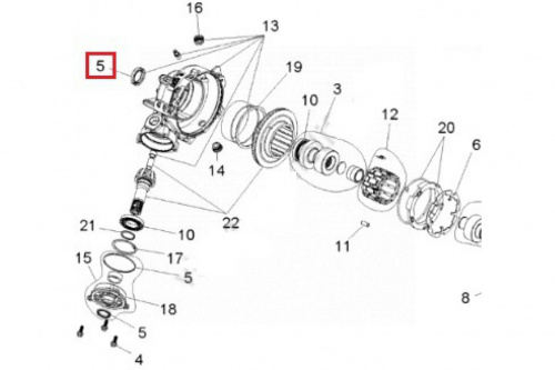 Сальники переднего редуктора для ATV Polaris AT-03598 фото 2 Сальники переднего редуктора для ATV Polaris AT-03598 фото 2
