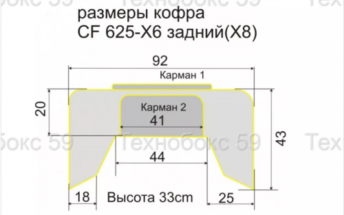 Кофр на квадроцикл CF 500А/CF X6 Х8 Кофр на квадроцикл CF 500А/CF X6 Х8