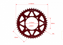 ������ ������� ����������� ������� 428-45T ������� d-76mm, 4 ����� �����. L-92mm