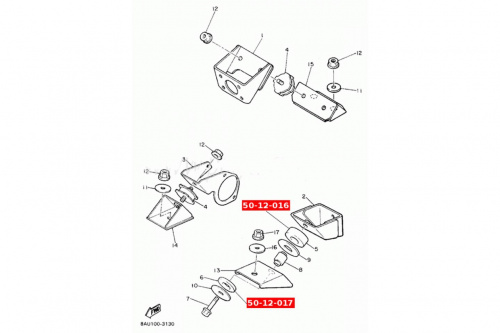 Шайба опоры двигателя, верхняя, широкая VK540 50-12-016 фото 3 Шайба опоры двигателя, верхняя, широкая VK540 50-12-016 фото 3